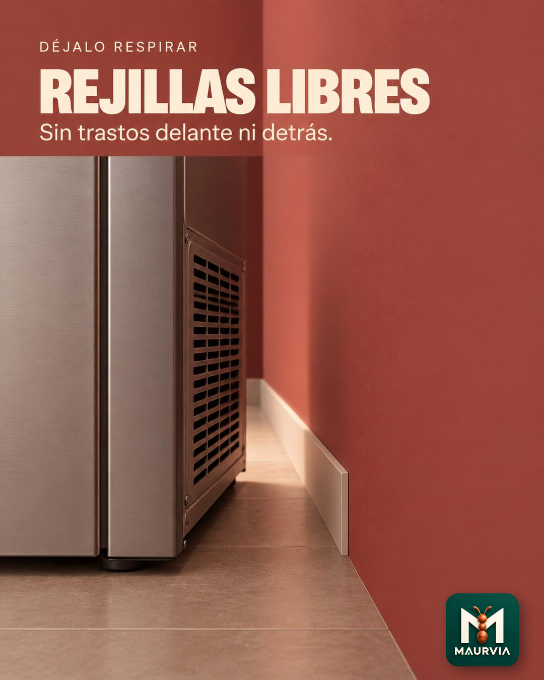 Mantén libres las rejillas de ventilación